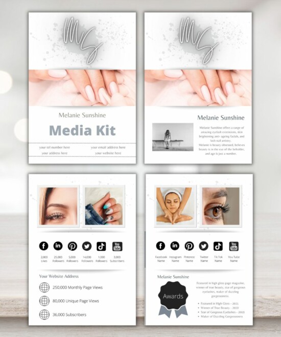 Media Kit - Beauty (Canva Template) - Image 2