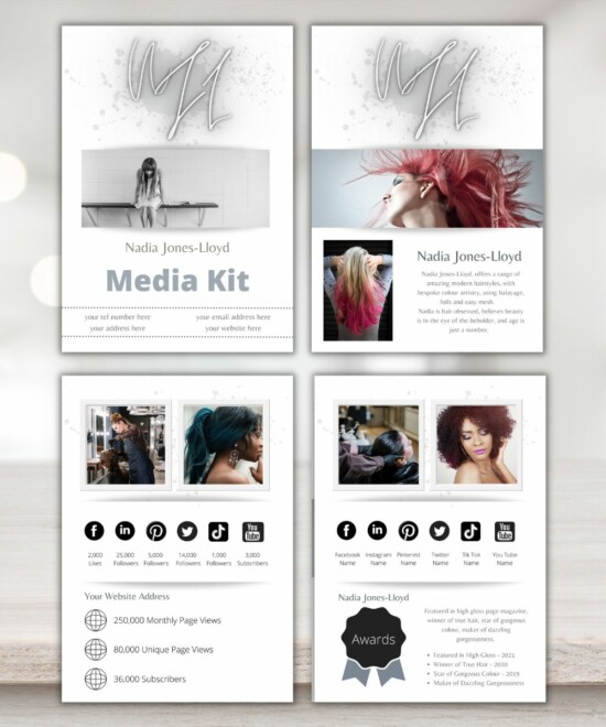 Media Kit - Hair (Canva Template) - Image 2