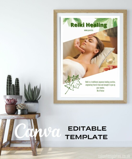 Reiki Poster 1 - 16.5 x 23.4 inches (Canva Template - Editable)