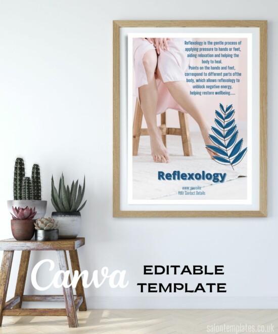 Reflexology Poster 1 - 16.5 x 23.4 inches (Canva Template - Editable) 3 Editable Colours - Image 2