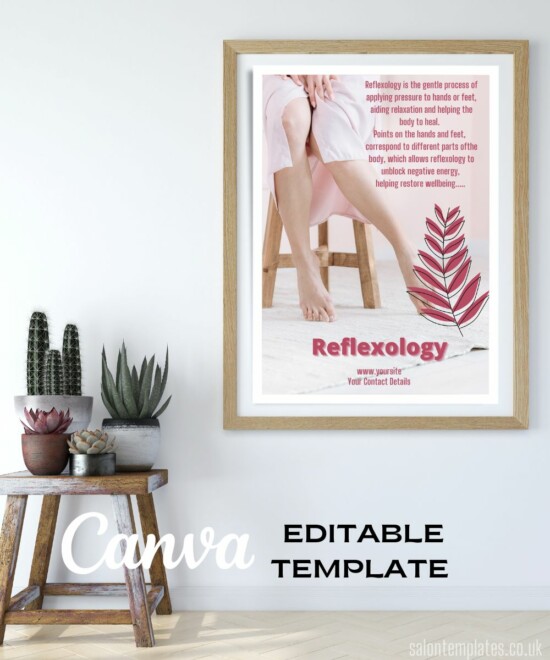 Reflexology Poster 1 - 16.5 x 23.4 inches (Canva Template - Editable) 3 Editable Colours - Image 3