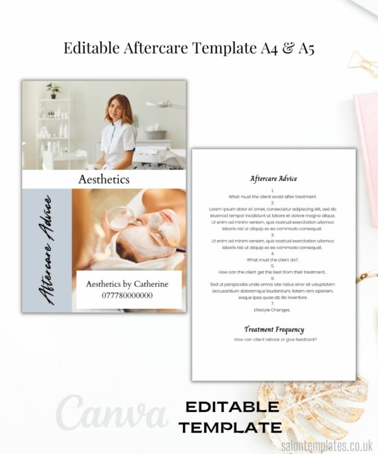 Aesthetics Aftercare Advice - (Canva Template - Editable) - Image 2