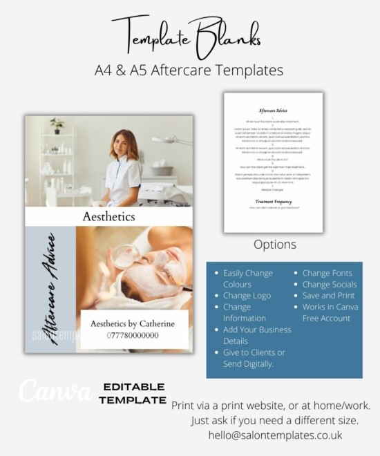 Aesthetics Aftercare Advice - (Canva Template - Editable) - Image 3