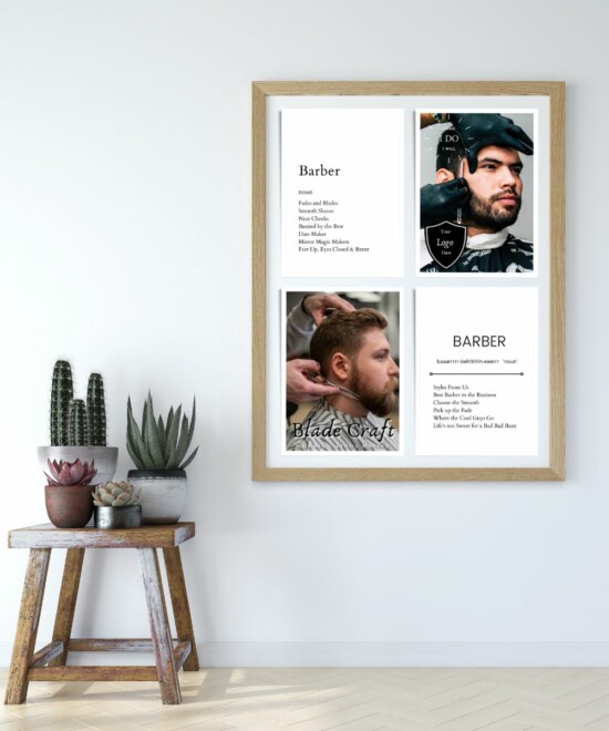 Barber 1 Wall Art (Canva Template - Editable)