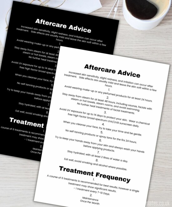 Microdermabrasion Aftercare Template - Monochrome (Canva Template - Editable) - Image 3