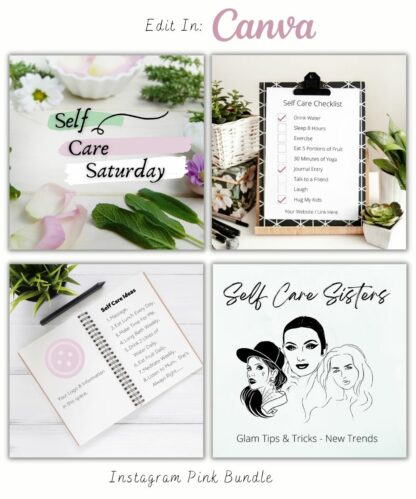 Instagram Posts - Pink Bundle of 100 (Canva Template - Editable) - Image 23