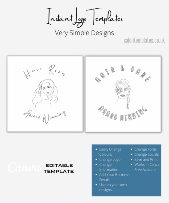 Logo Templates - 10 Simple Designs  (Canva Editable) - Image 3