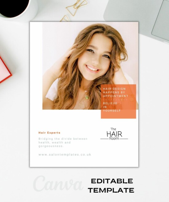 E-Book Template - Brand Awareness "Hair" (Canva Template - Editable)