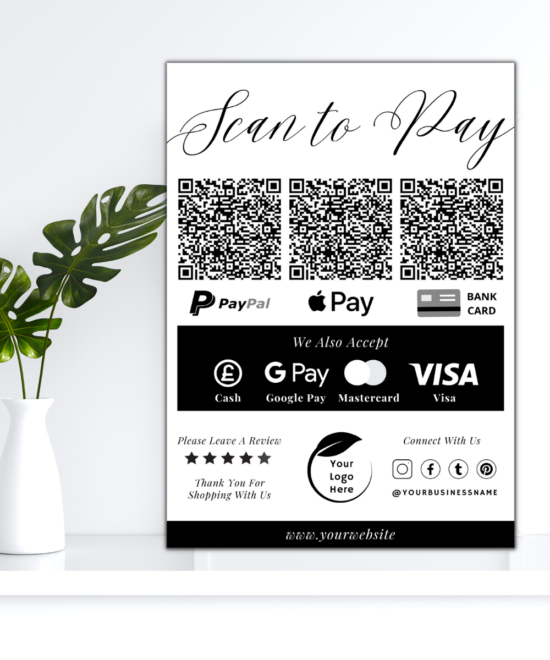 Scan To Pay - Simple (Canva Template)