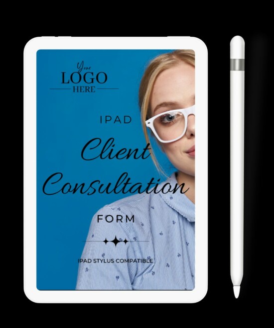 Blue Client Consultation Form Template - iPAD PDF Stylus Compatible Form for Goodnotes and PDF Annotation Completion