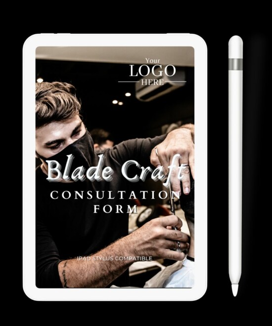 Barber Client Consultation Form Template - iPAD PDF Stylus Compatible Form for Goodnotes and PDF Annotation