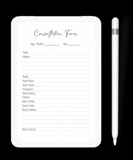 Barber Client Consultation Form Template - iPAD PDF Stylus Compatible Form for Goodnotes and PDF Annotation - Image 2