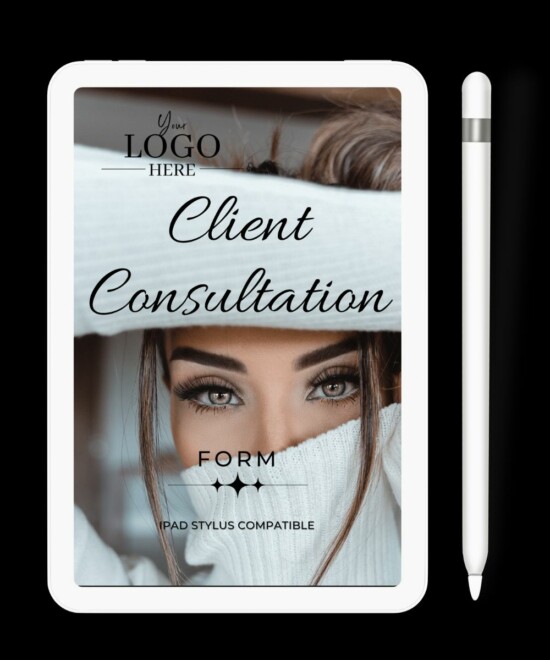 White Client Consultation Form Template - iPAD PDF Stylus Compatible Form for Goodnotes and PDF Annotation Completion