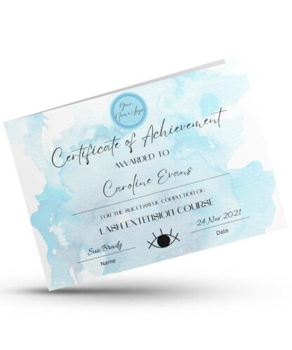 Certificate of Achievement - Blue Water (Canva Editable) - Image 2